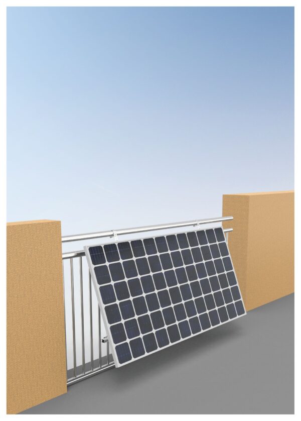Module PV monté sur une balustrade