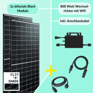 Centrale électrique de balcon 800W Set de Würzburg. 860Wp de puissance de module avec 800W Hoymiles onduleur incl. Wifi.