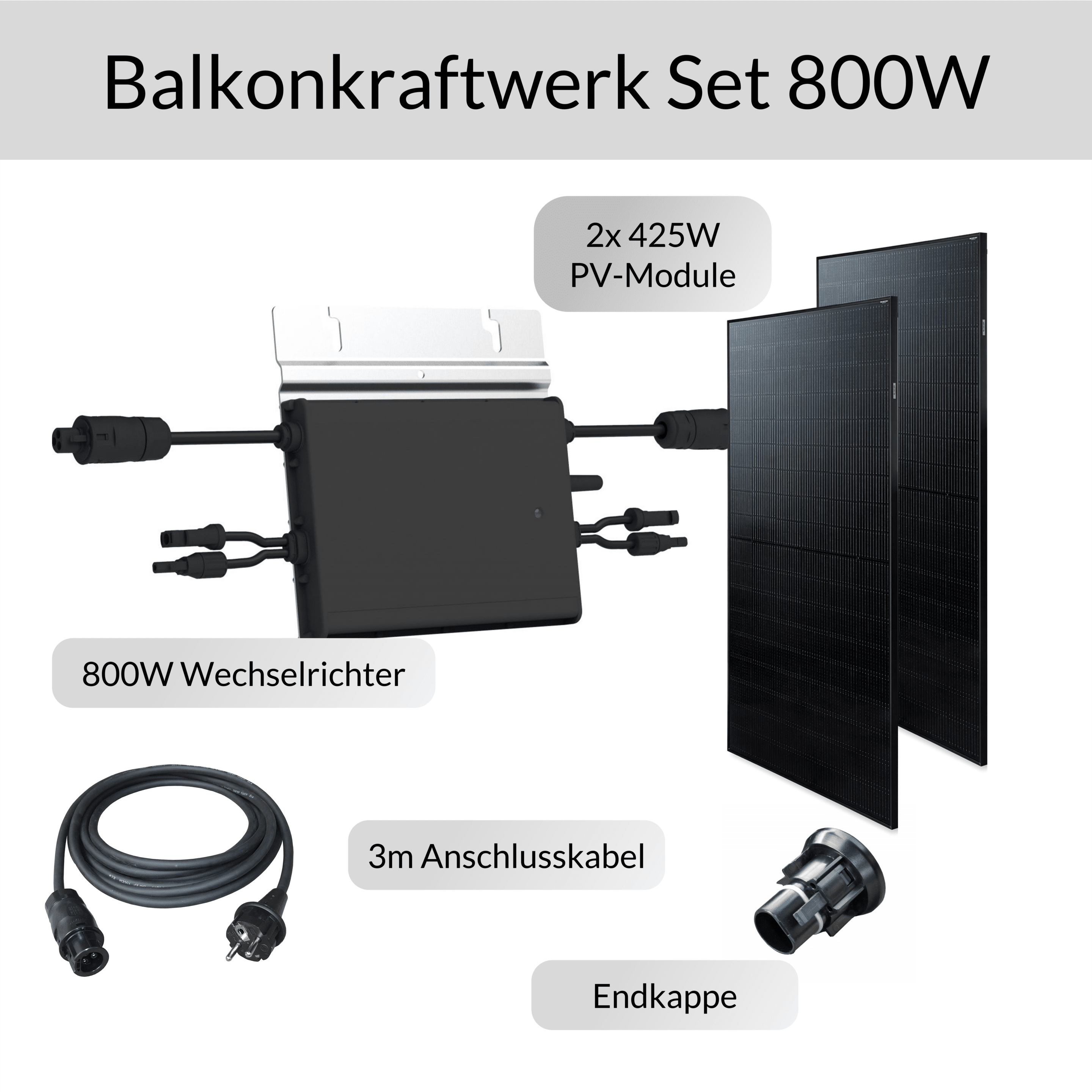 Kit d'alimentation pour balcon 800W
