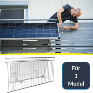 Image Montage d'une centrale électrique de balcon sur une balustrade de balcon