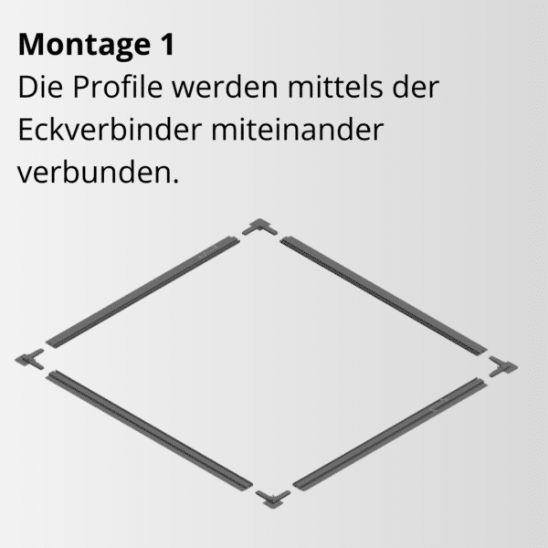 Cadre fixe à moustiquaire, point de montage 1, moustiquaire, instructions, montage