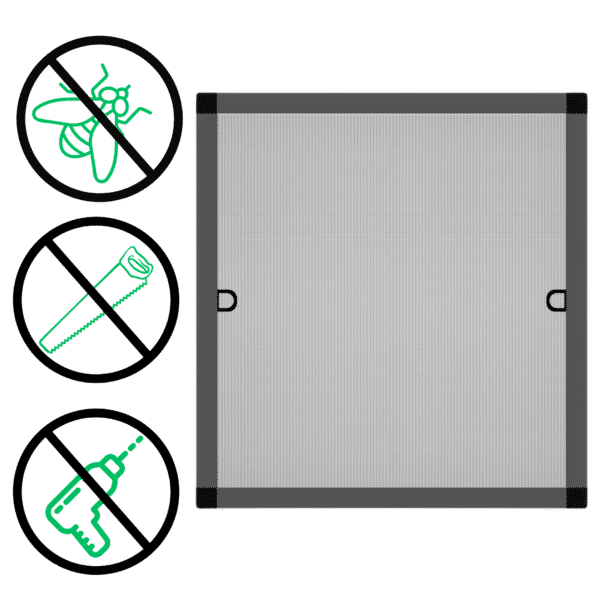 Moustiquaire Complément du store anti-chaleur ClipnShade. Protège efficacement contre les insectes. Pas besoin de percer ou de scier.