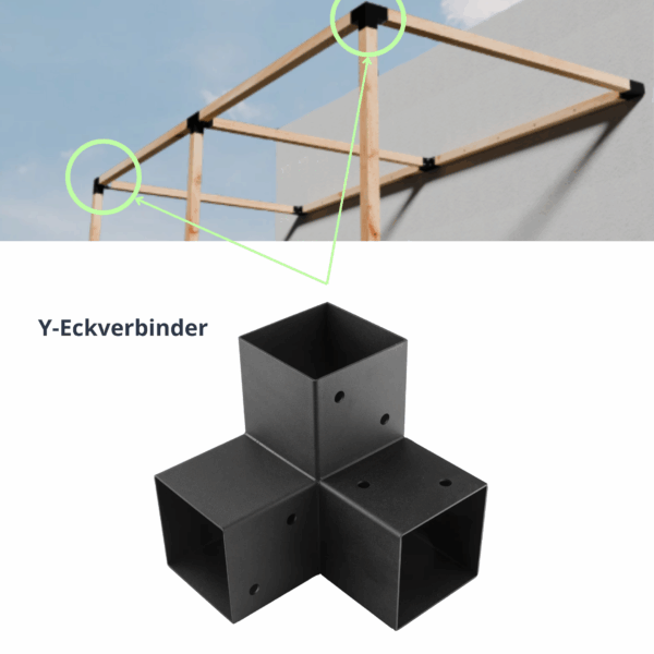 Y-Eckverbinder / Pfostenverbinder 70x70 mm - Image 5