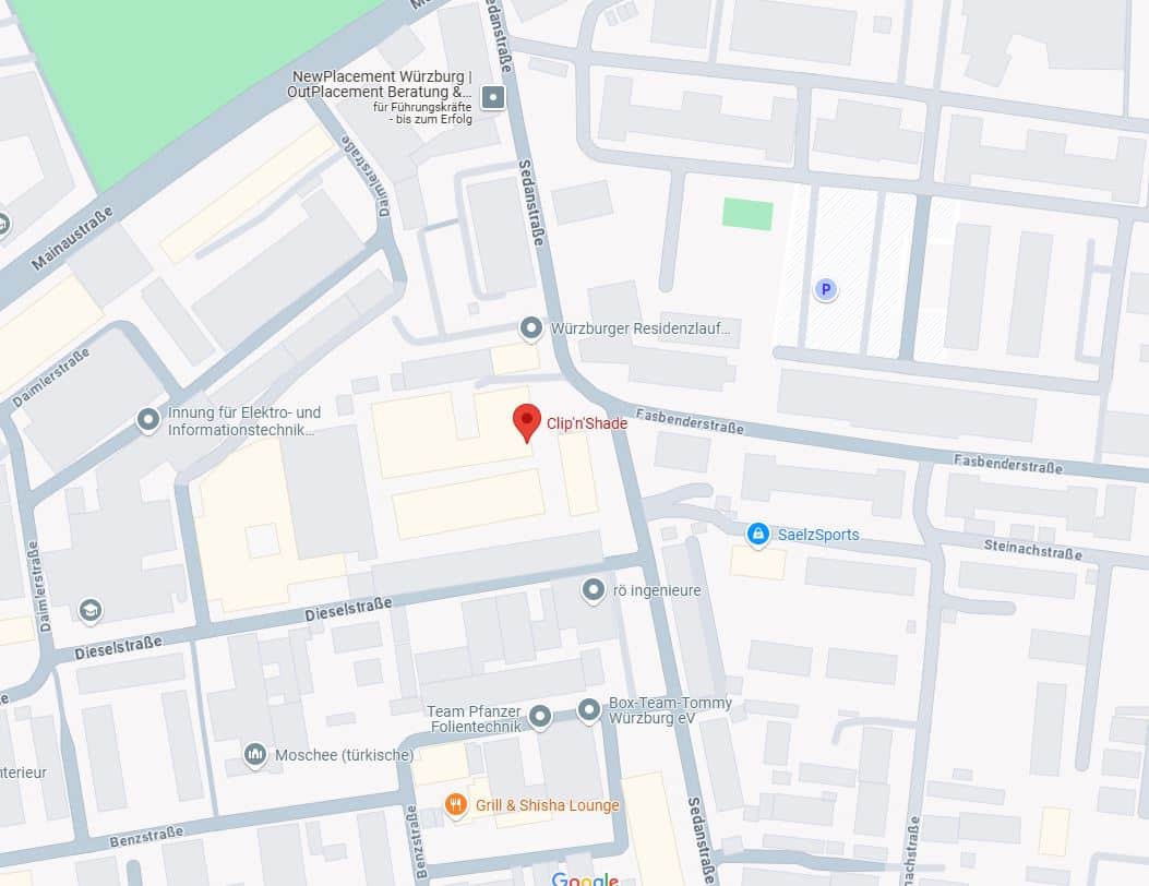 Site de ClipnShade Gmbh Sedanstraße 21B à 97082 Würzburg