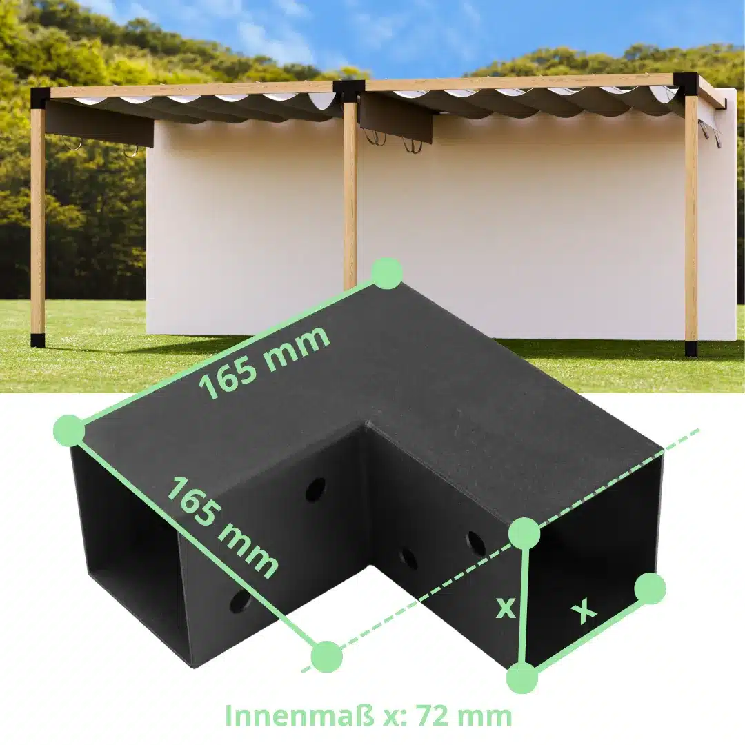 L Raccord d'angle 70mm Dimensions